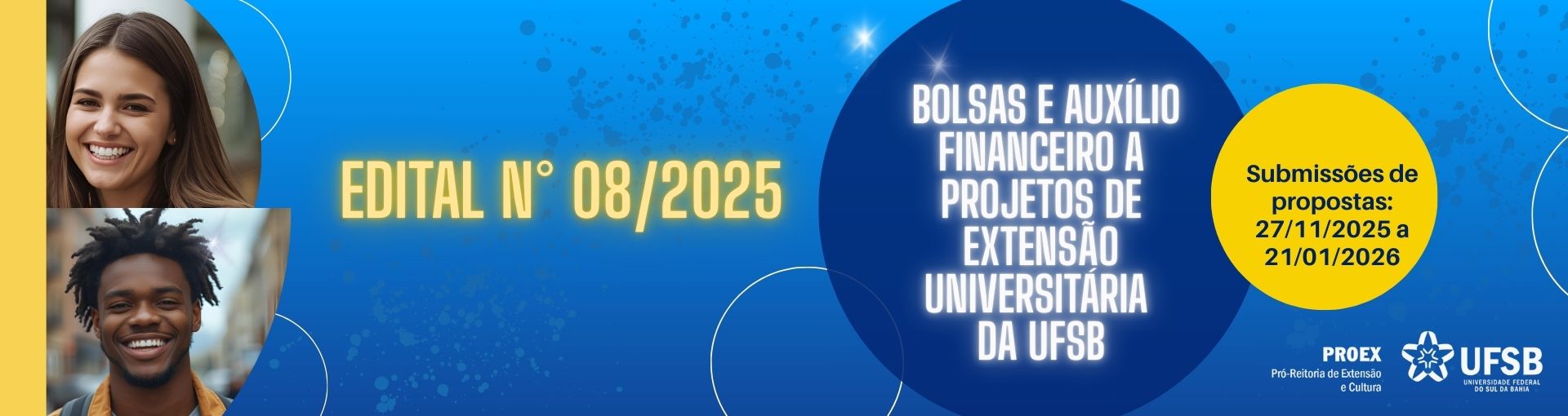 EDITAL PROEX Nº 08/2025 – Programa Institucional de Bolsas de Extensão (PIBEX)