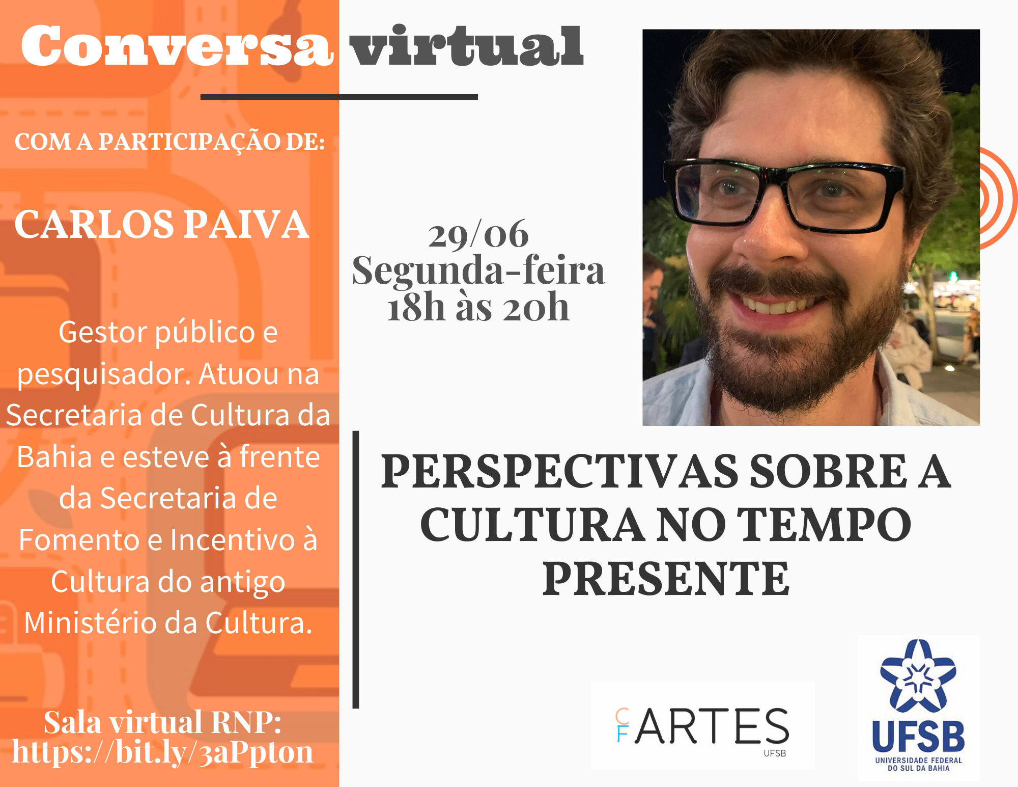 FLYER Conversa Perspectivas sobre a cultura Carlos Paiva 29jun