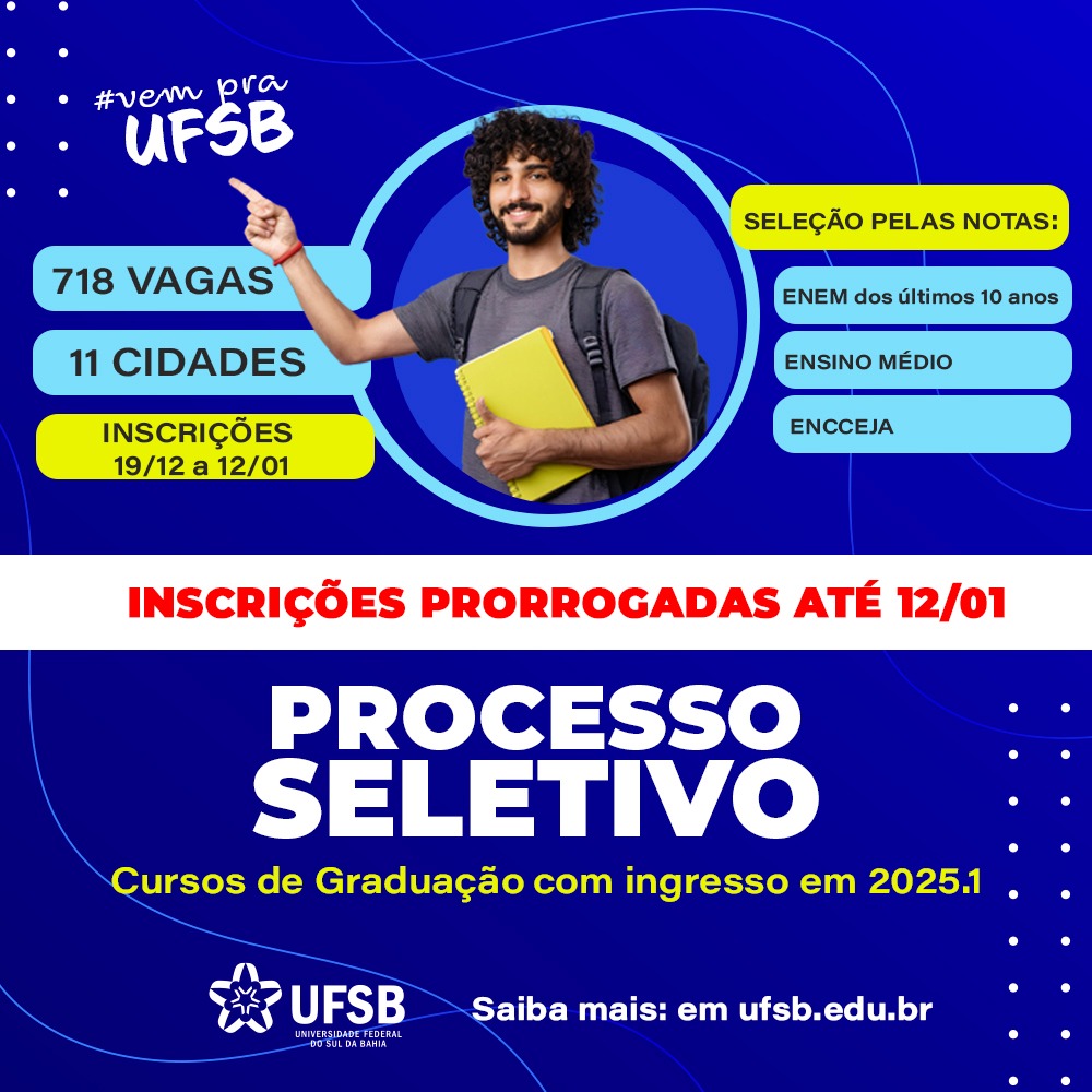 Inscrições prorrogadas