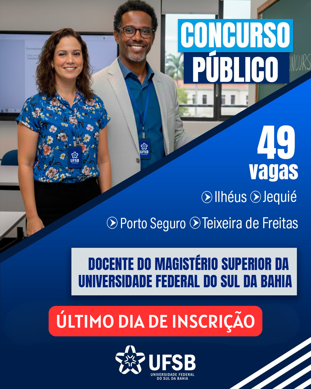 ÚLTIMO DIA DE INSCRIÇÃO