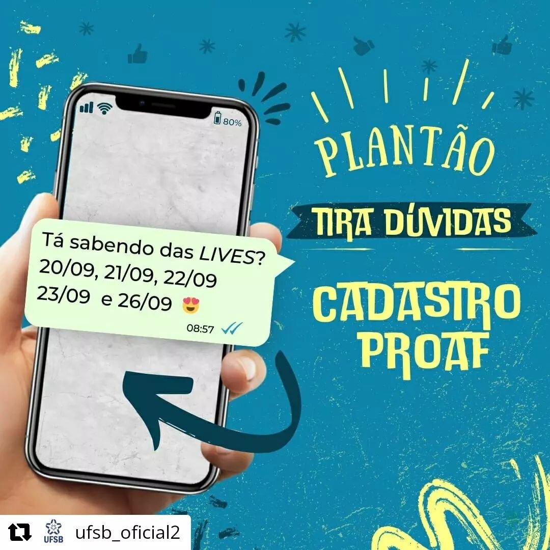 LIVES  Cadastro Proaf - Não perca!!!!