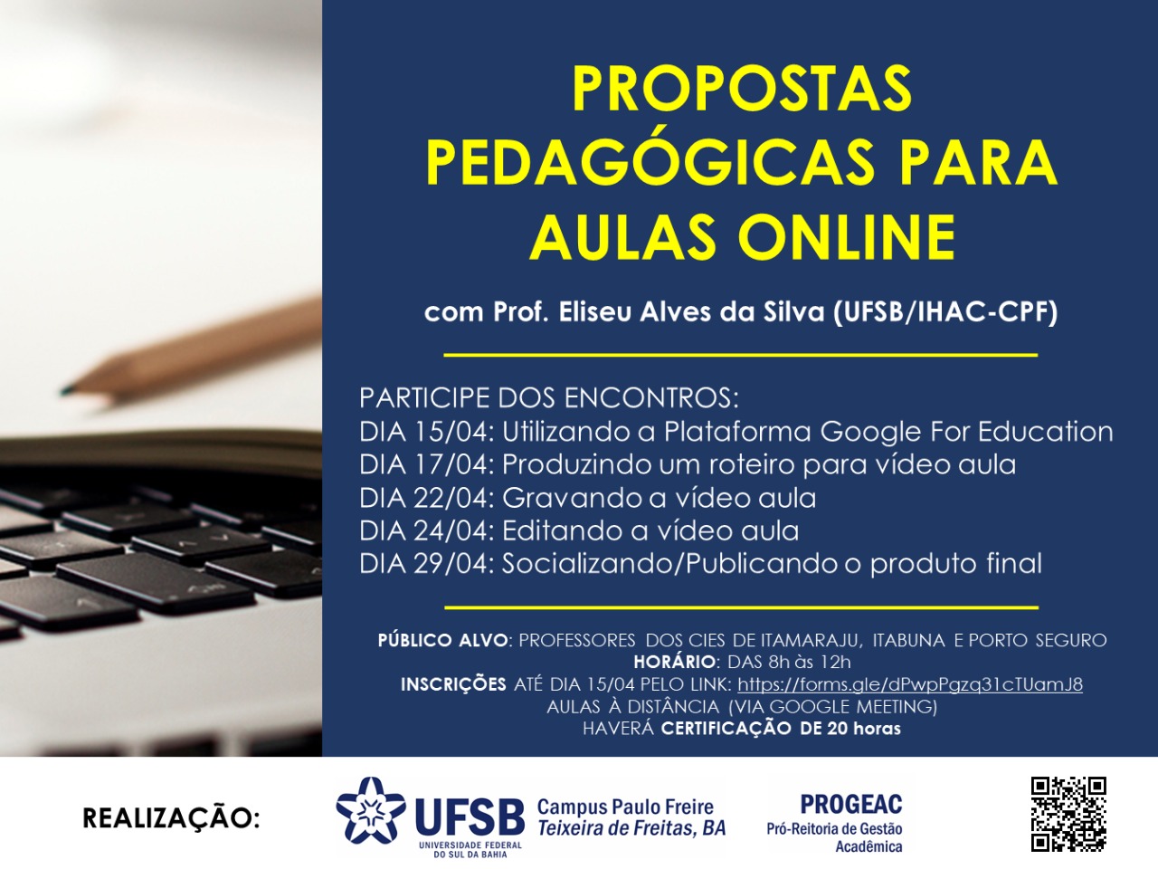 Banner do Curso Propostas Pedagogicas para Aulas Online