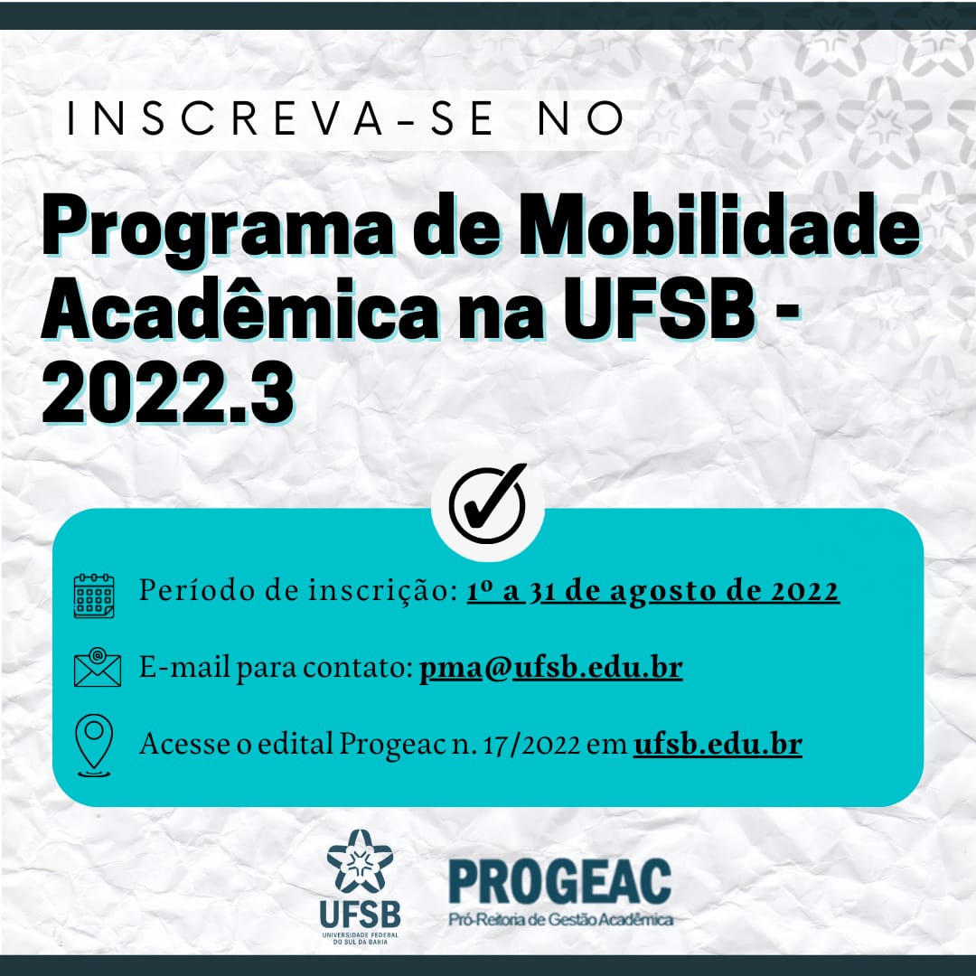 Programa de Mobilidade Acadêmica UFSB